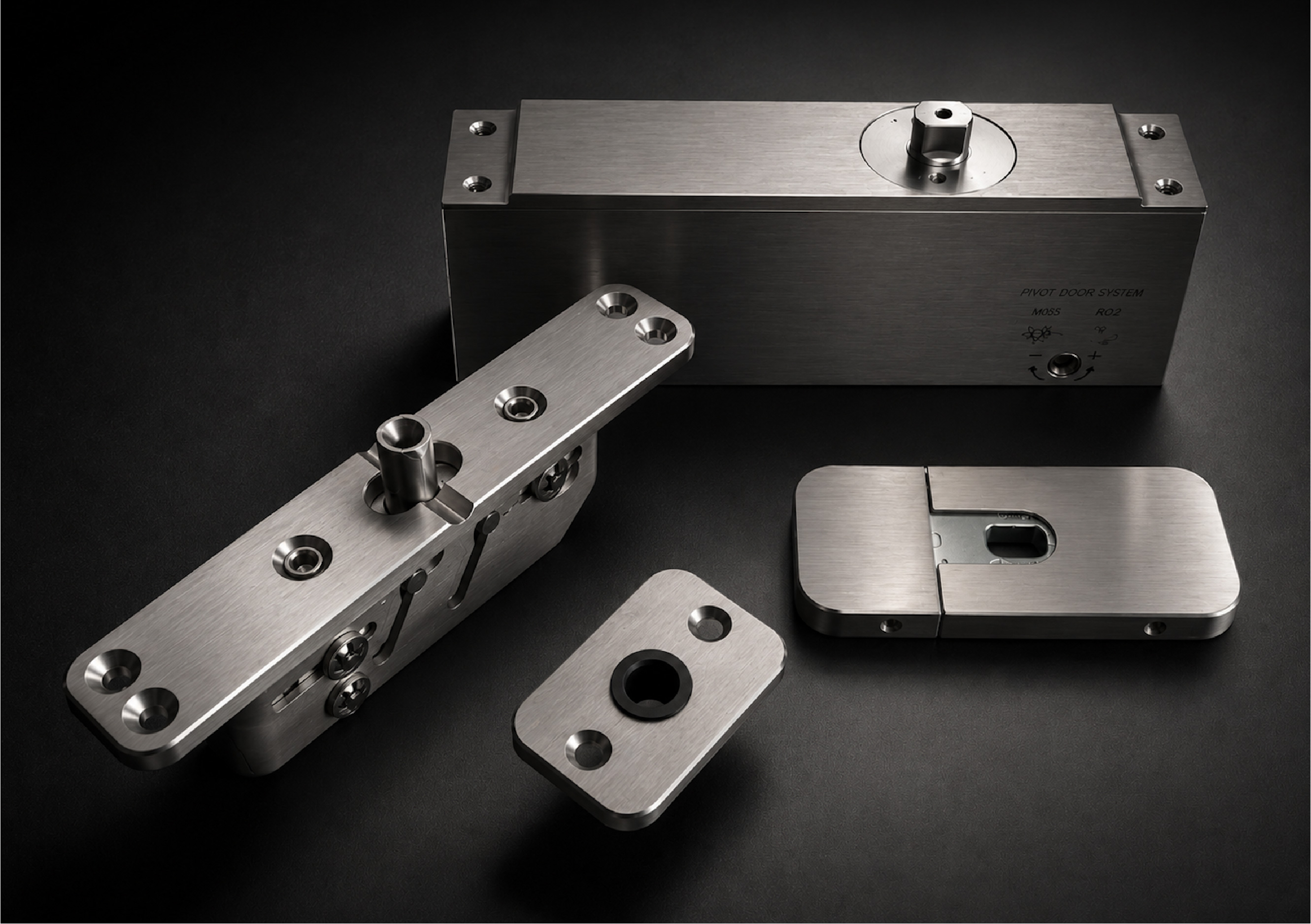 Oversized pivot door rotating on pivot hinge system