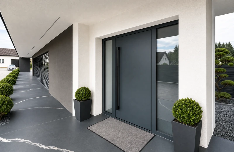 Modern entrance door inspiration with clean luxury exterior styling